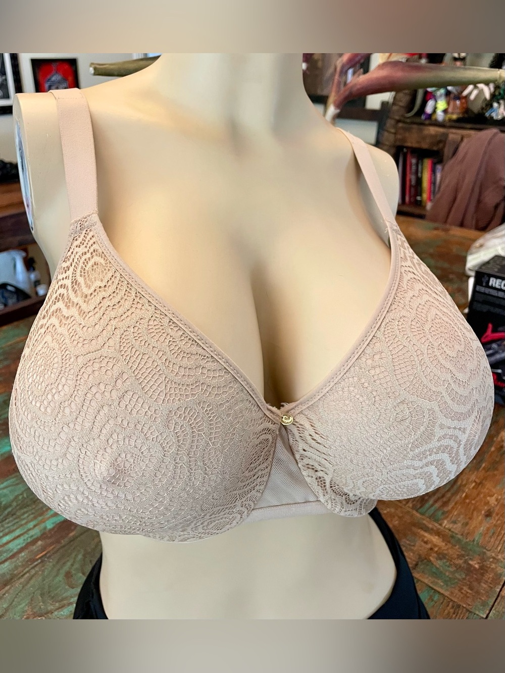 Chantelle Cream Lace Bra 38DDD F